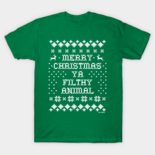 Merry Christmas Ya Filthy Animal Ugly T-Shirt by kampdiln